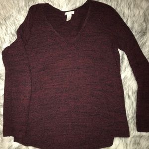 Red simple sweater